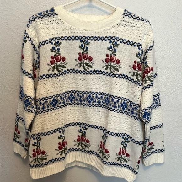 Vintage Functionals Floral Sweater - Picture 1 of 5